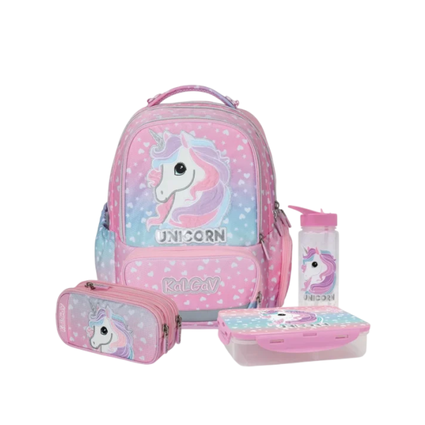 ורוד Schoolbag Unicorn Horn XFIX - סט כיתה א