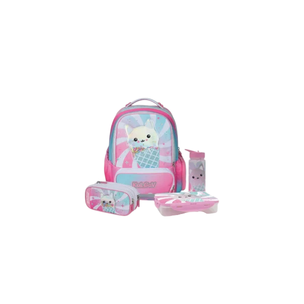 ורוד Schoolbag Ice Cream XFIX - סט כיתה א
