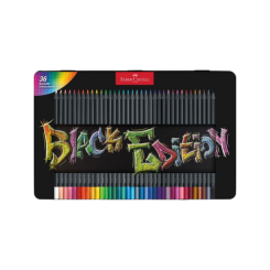 Faber&nbsp;Castell סט 36 עפרונות&nbsp;צבעוניים קופסת מתכת&nbsp;מהדורה&nbsp;שחורה