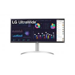 מסך מחשב LG UltraWide 34WQ650-W UWFHD LED IPS 34'' VESA DisplayHDR 400 FreeSync - לבן