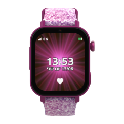 שעון חכם לילדים KIDIWATCH ורוד/לבן דגםG4 CHAT 2.1