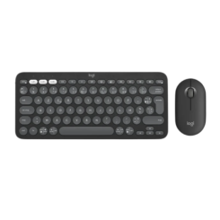 סט מקלדת ועכבר אלחוטי Pebble 2 Combo- GRAPHITE-2.4GHZ
