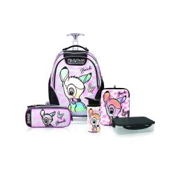 סט המארז המושלם שחור/לבן Schoolbag Bambi