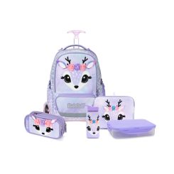 סט המארז המושלם X-FIX לילך Schoolbag Deer