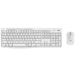 סט מקלדת ועכבר אלחוטי Logitech Combo MK-295 לבן