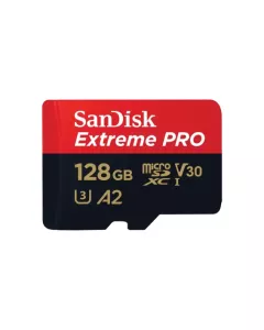 כרטיס זיכרון SanDisk Extreme PRO microSD UHS  200MB/s 4K 128GB