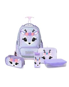 סט המארז המושלם X-FIX לילך Schoolbag Deer