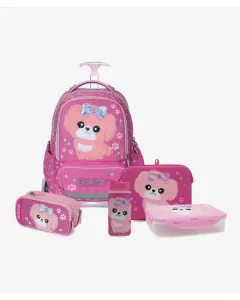 ורוד כהה T.Schoolbag Puppy סט המארז המושלם