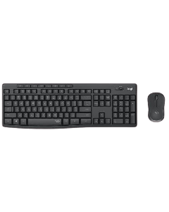 סט מקלדת ועכבר אלחוטי Logitech Combo MK-295 אפור