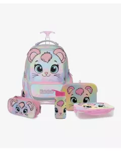ורוד בהיר/פסט המארז המושלםל T.Schoolbag Sweety סט המארז המושלם