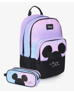 שחור/פסטל Disney Gradient Mickey תיק+קלמר